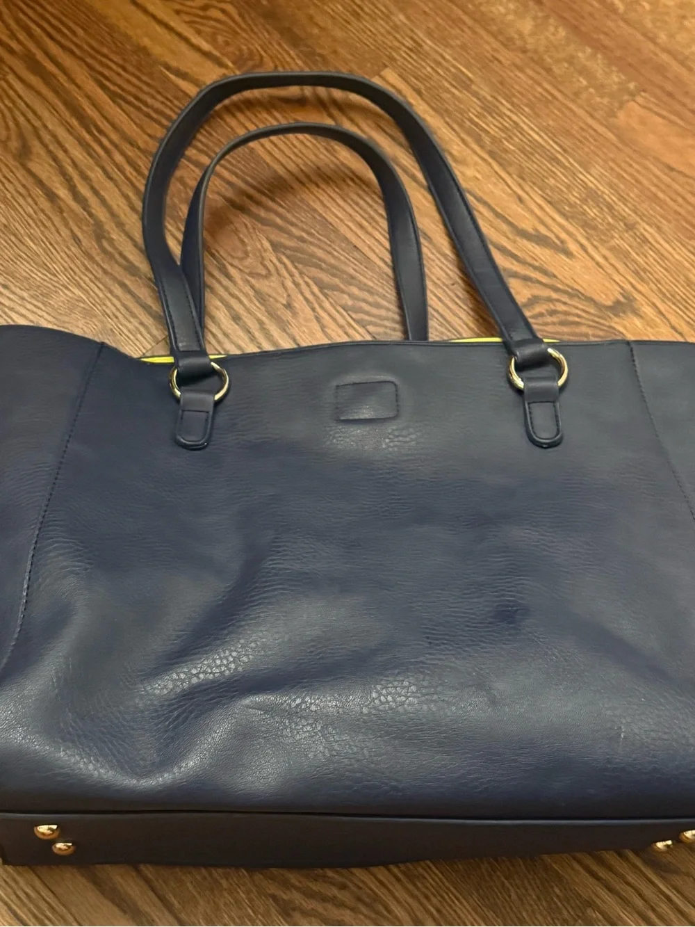 Sanctuary Classic Black Leather Tote Bag with Tassel Accent